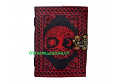 leather journal Celtic tree Of Life Travel Book Unisex Gift Book Journal Note Blank Dairy